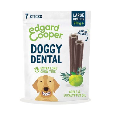Edgard & Cooper Snacks Dentários Adult Large Maçã e Eucalipto para cães